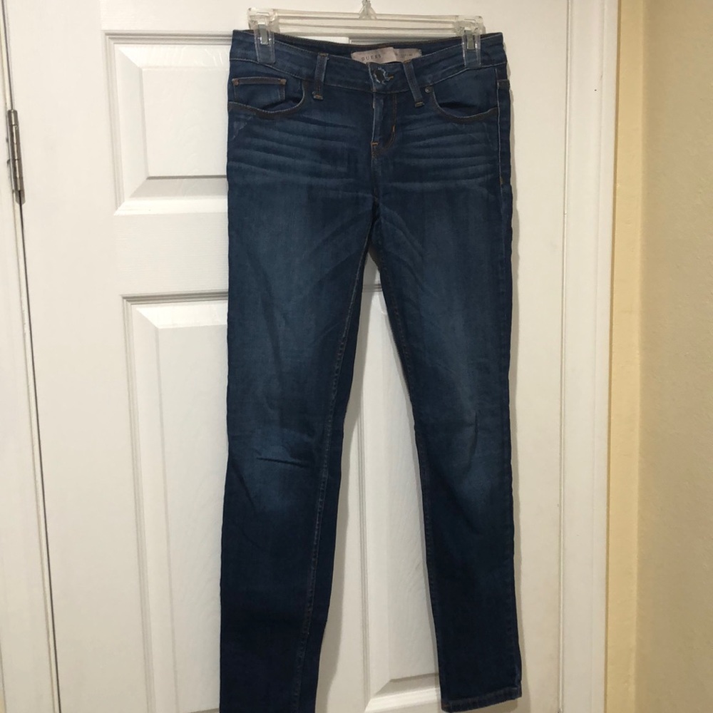 Guess dark blue skinny jeans